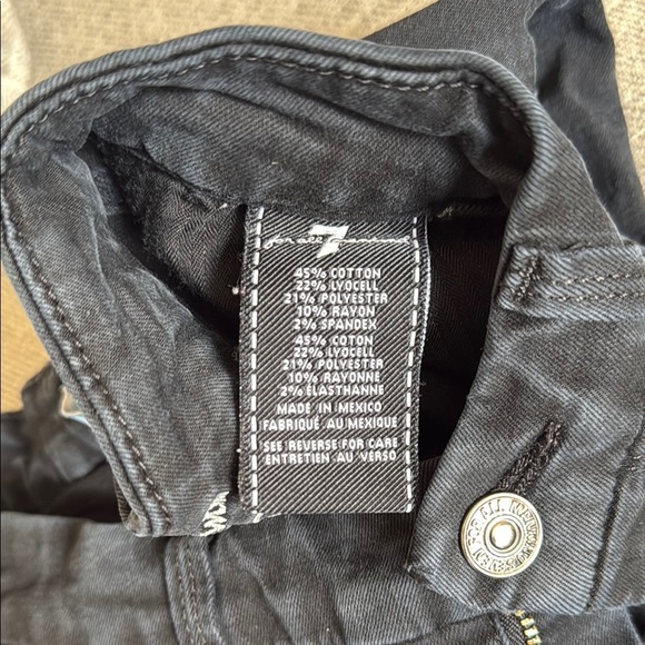 7 For All Mankind The High-Rise Skinny Black Jeans Size 28 - Picture 8 of 14